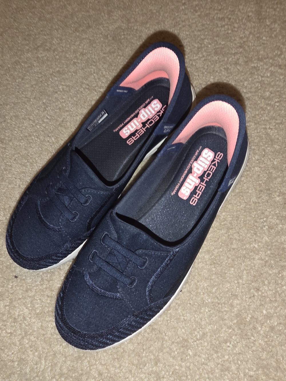 Skechers Women's Slip-ins- On-the Go Navy Slip-On Sneakers 8.5